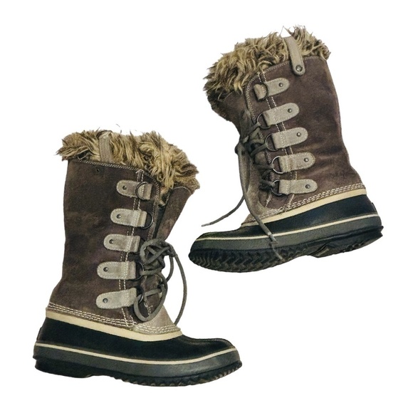 Sorel Joan of The Arctic Brown Winter boots Sz 7 - Picture 2 of 11